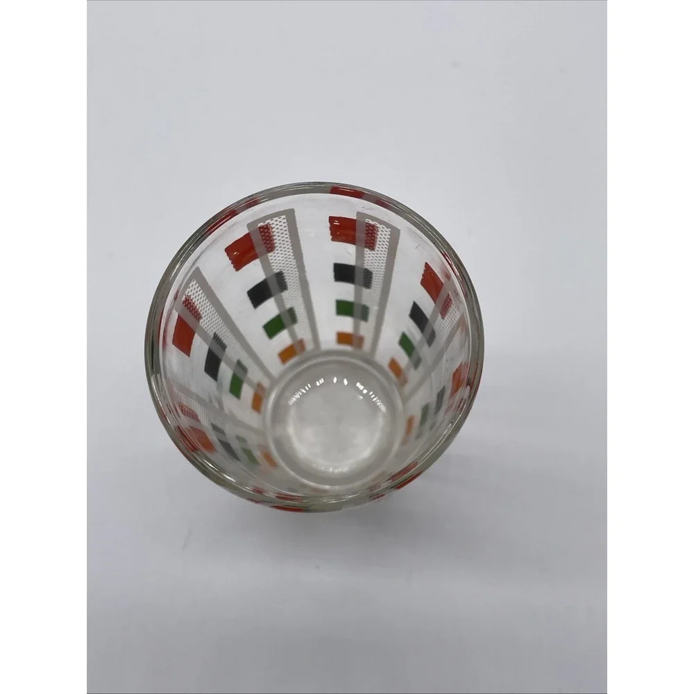 MCM Tumbler Glass 5 Oz‎ Geometric Shapes RETRO Mini
